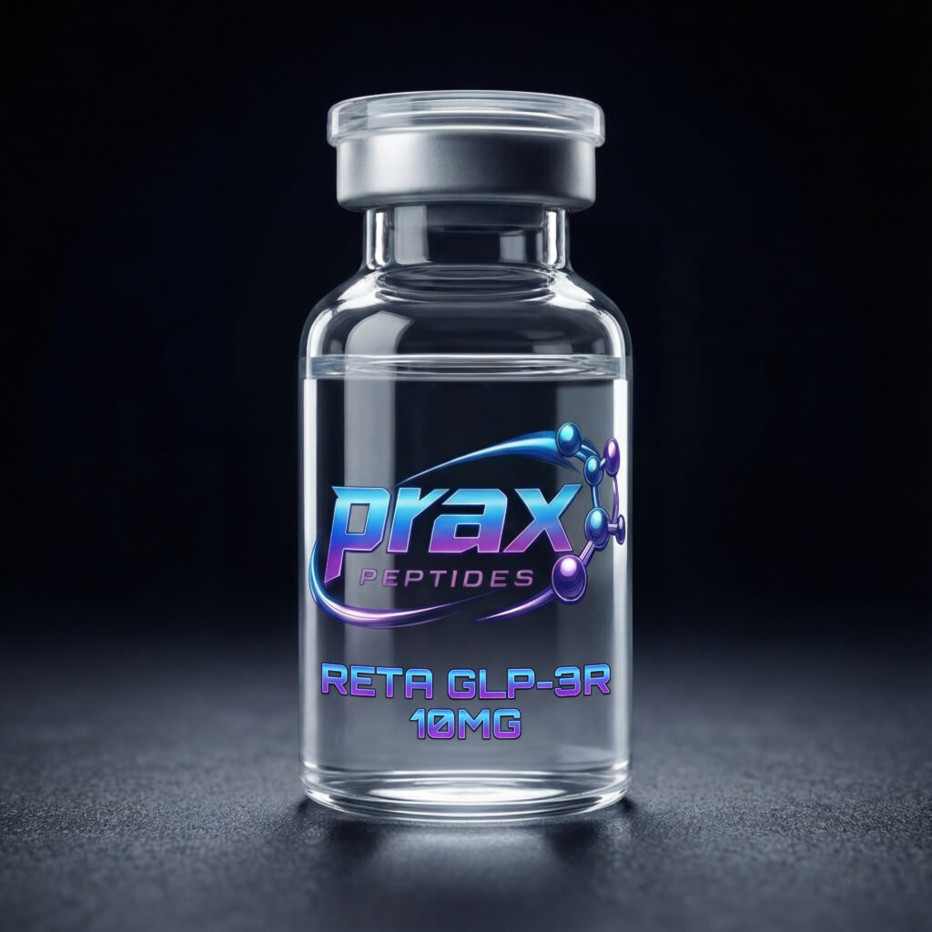 Reta GLP-3R research peptide vial - 5MG, 10MG, 30MG, 60MG sizes - Prax Peptides