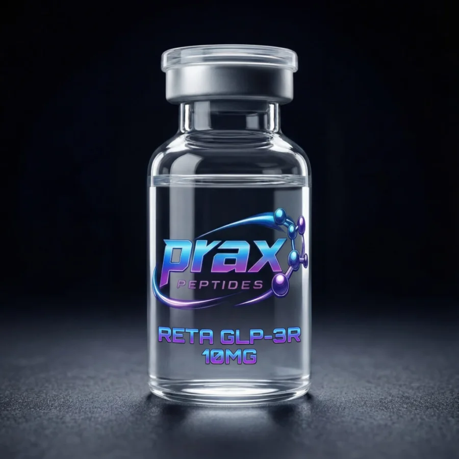 Reta GLP-3R research peptide vial - 5MG, 10MG, 30MG, 60MG sizes - Prax Peptides