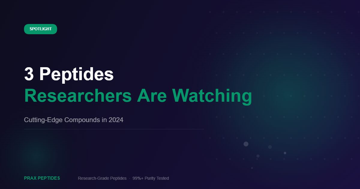 3 peptides researchers are watching 2024