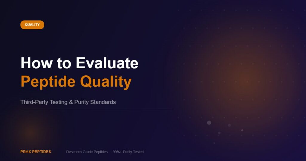 How to evaluate research peptide quality