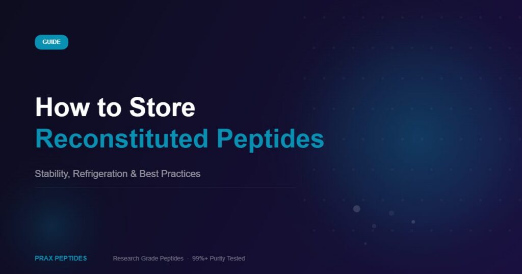 How to store reconstituted peptides properly