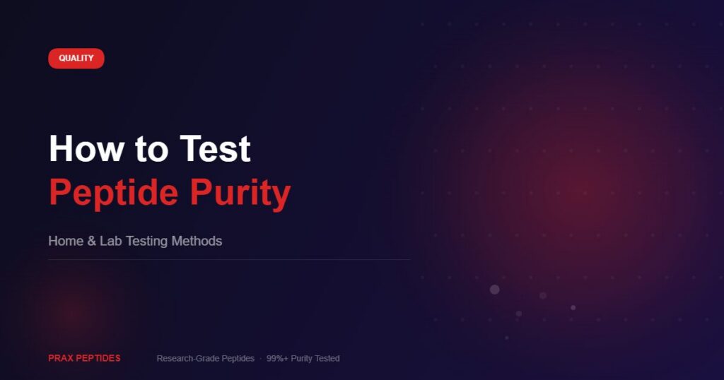 How to test peptide purity at home