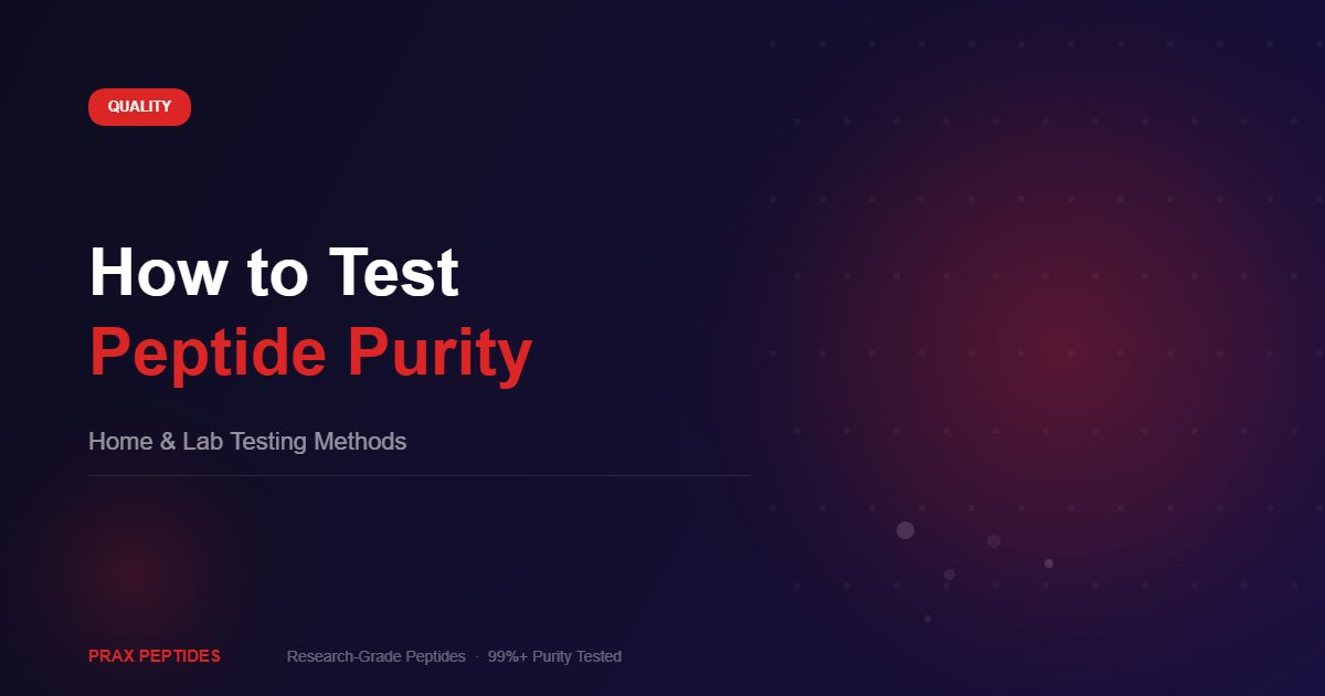 How to test peptide purity at home